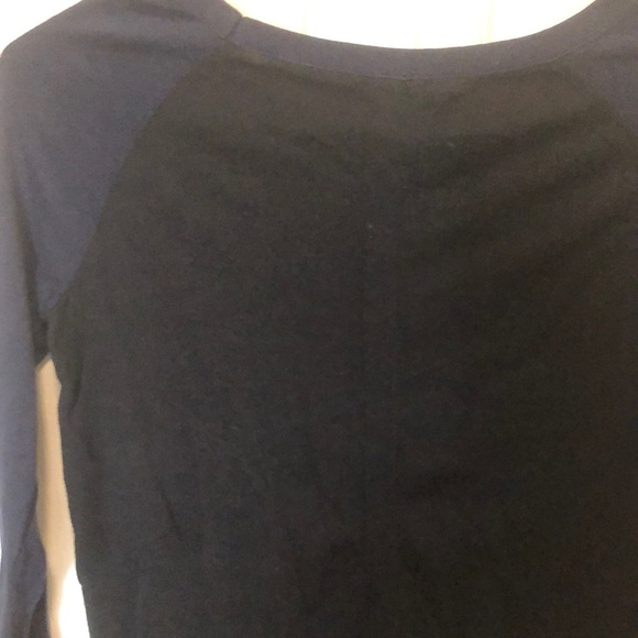 Cotton viscose light weight long sleeve sweater navy blue - Picture 7 of 7